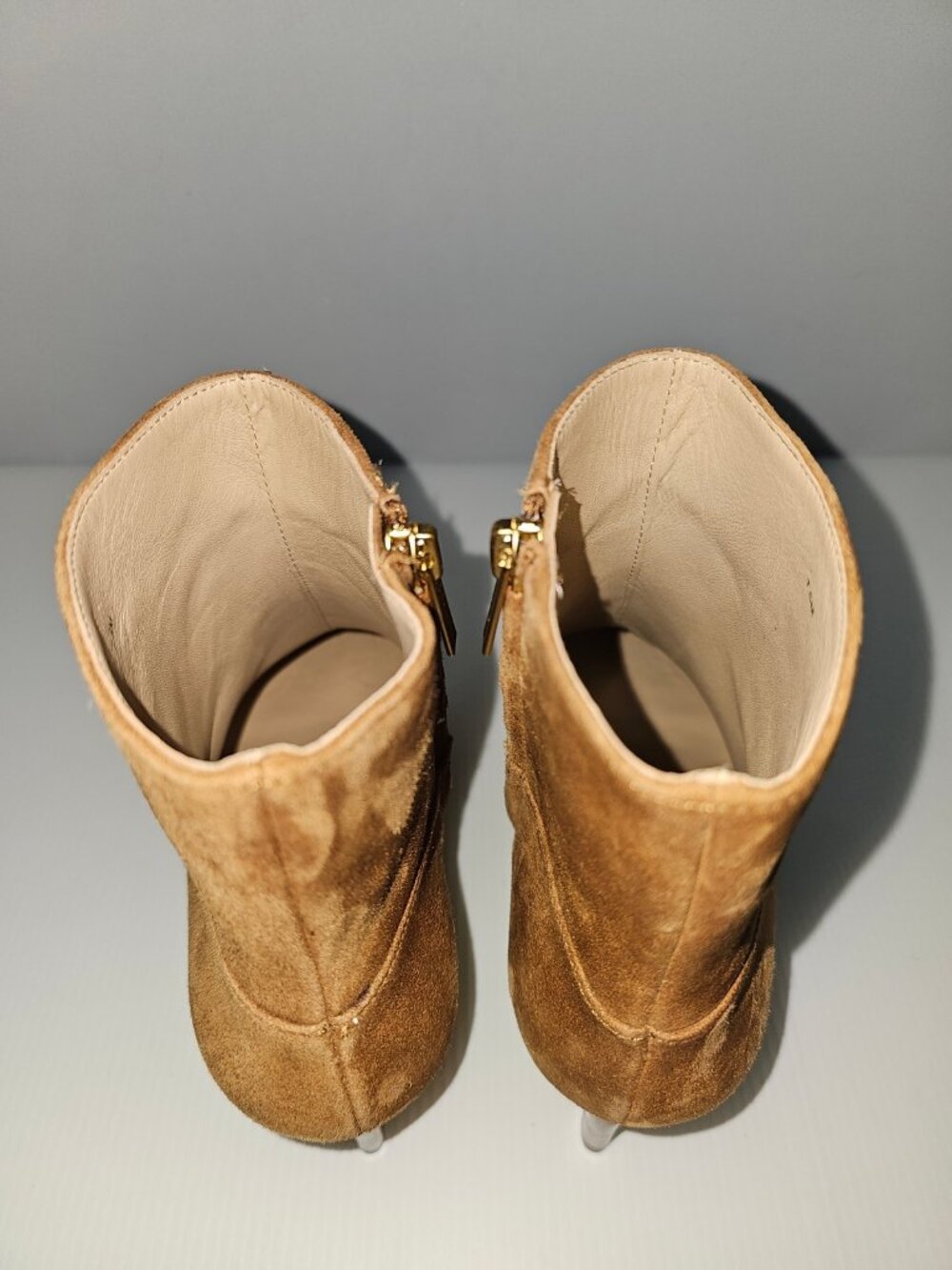 Veronica Beard Kelby Ankle Bootie Womens 7.5 Brown Suede Slim Heel Pointed Toe - Picture 11 of 15